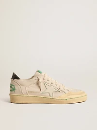 Ball Star LTD with vanilla canvas star and leather heel tab
