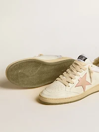 Ball star nylon and leather with pink light blue beige heel tab