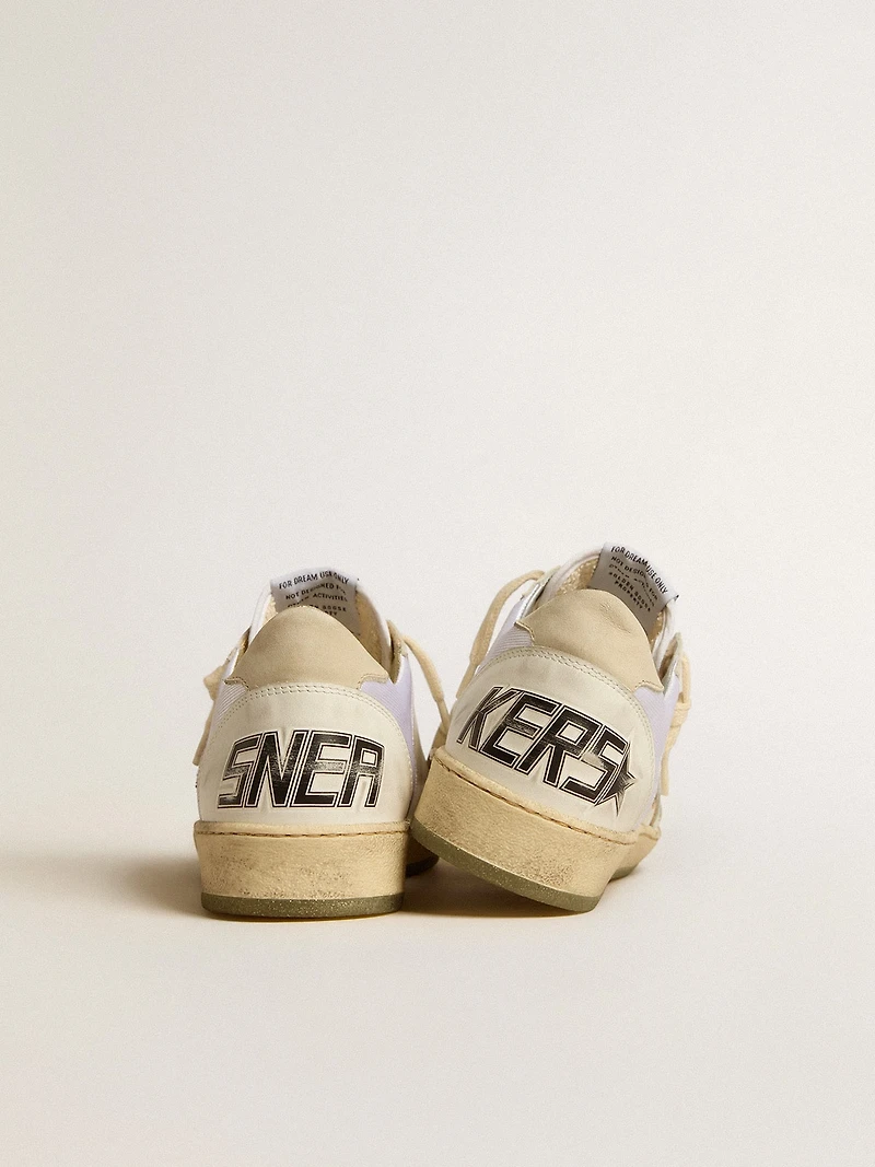 Ball star nylon and leather with pink light blue beige heel tab