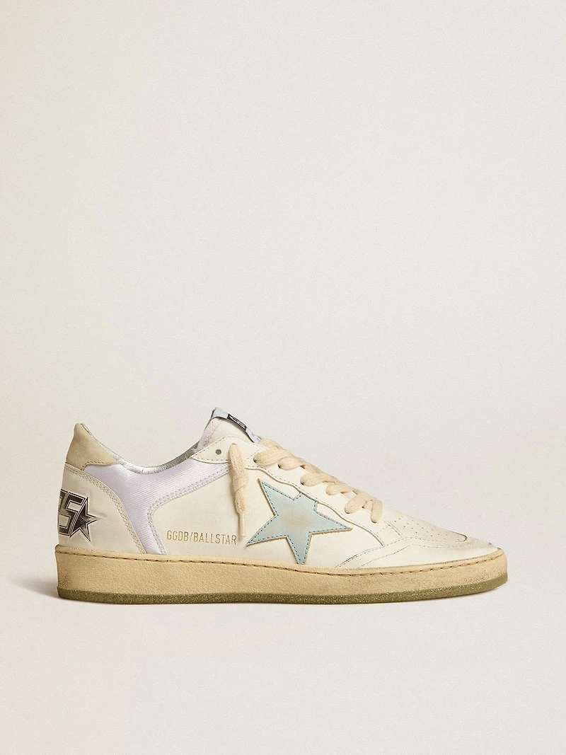 Ball star nylon and leather with pink light blue beige heel tab