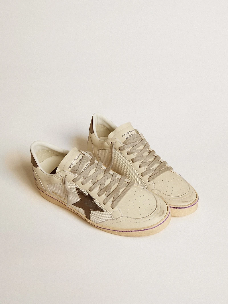 Ball star mesh and leather with metallic heel tab