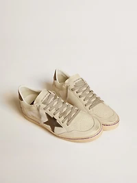 Ball star mesh and leather with metallic heel tab