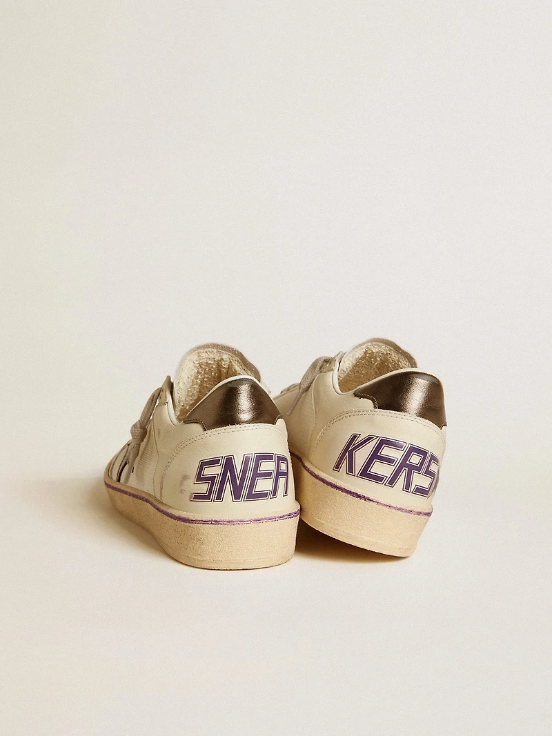 Ball star mesh and leather with metallic heel tab