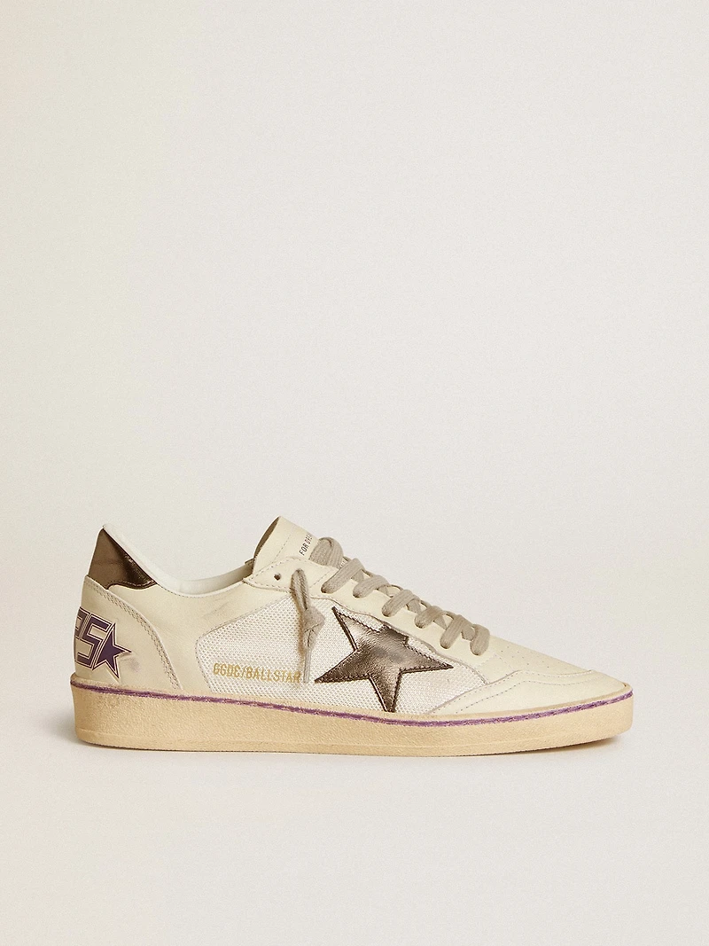 Ball star mesh and leather with metallic heel tab