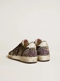 Women's Ball Star in elephant-print leather with black leather star
