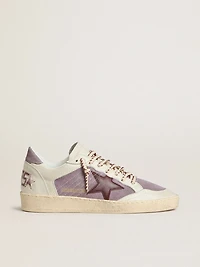 Women’s Ball star lilac suede with burgundy leather and heel tab