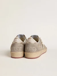 Women's Ball star beige suede with gold metallic leather and bead lettering