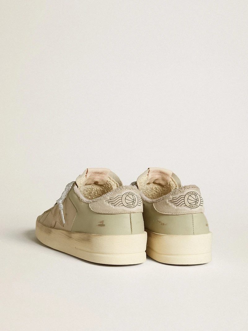 Stardan nappa and leather with suede star heel tab