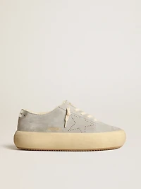 Women’s Space-Star shoes ice-gray suede with shearling lining