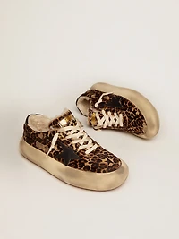 Women's Space-Star shoes animal-print pony skin with shearling lining