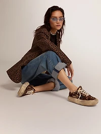 Women's Space-Star shoes animal-print pony skin with shearling lining