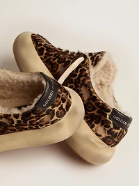 Women's Space-Star shoes animal-print pony skin with shearling lining