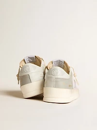 Stardan gray nappa leather and white mesh with star
