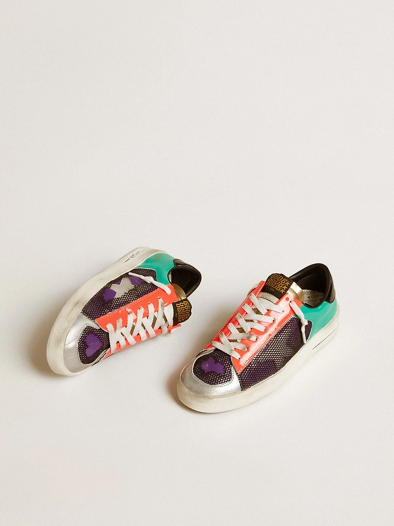 Women's Stardan LAB patent leather and mesh with rubber star