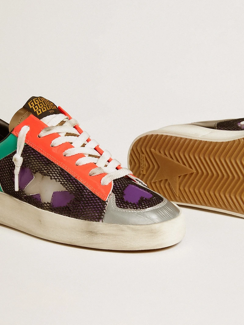 Women's Stardan LAB patent leather and mesh with rubber star