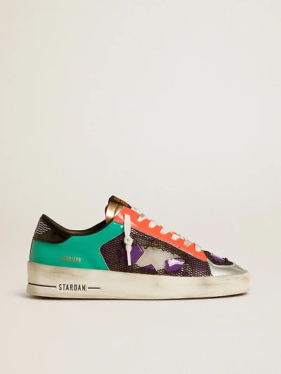 Women's Stardan LAB patent leather and mesh with rubber star