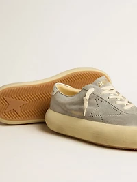 Women's Space-Star shoes ice-gray suede with perforated star
