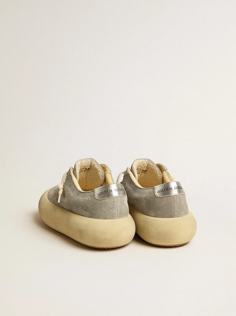 Women's Space-Star shoes ice-gray suede with perforated star