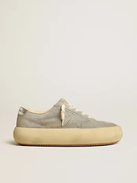 Women's Space-Star shoes ice-gray suede with perforated star