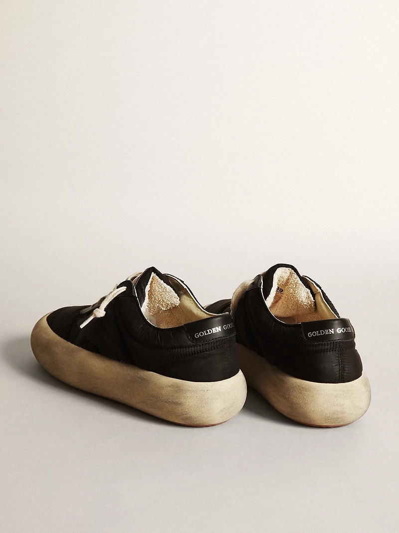 Women's Space-Star shoes black nylon with leather star and heel tab