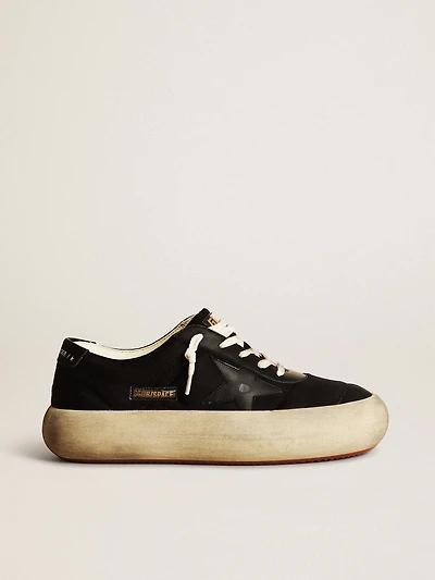 Women's Space-Star shoes black nylon with leather star and heel tab