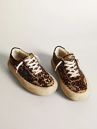 Women's Space-Star leopard print pony skin with black star