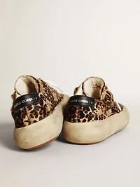 Women's Space-Star leopard print pony skin with black star