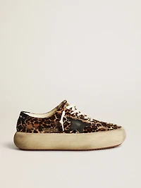 Women's Space-Star leopard print pony skin with black star
