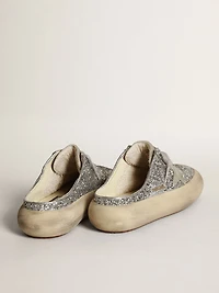 Women's Space-Star Sabot glitter with ice-gray star and tab