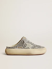 Women's Space-Star Sabot glitter with ice-gray star and tab