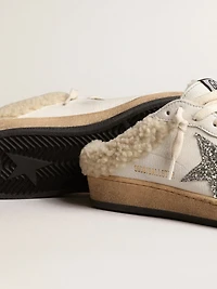 Ball star Sabots with glitter and shearling lining