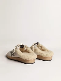 Ball star Sabots with glitter and shearling lining