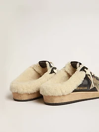Ball star Sabots nappa with platinum and shearling lining