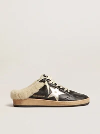 Ball star Sabots nappa with platinum and shearling lining