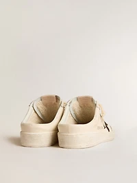 Ball star Sabots ivory nappa with bronze glitter