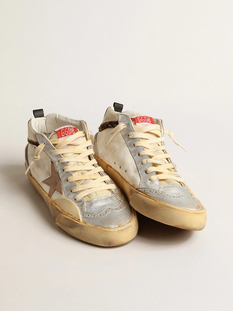 Mid star LTD with silver metallic leather inserts and pink