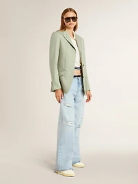 Soul Star white nappa with metallic silver leather heel tab