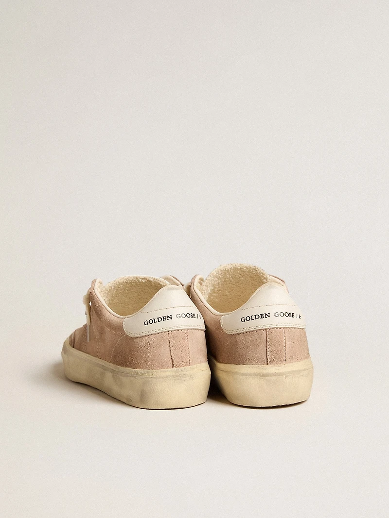 Women's Soul Star pink suede with milk-white leather heel tab