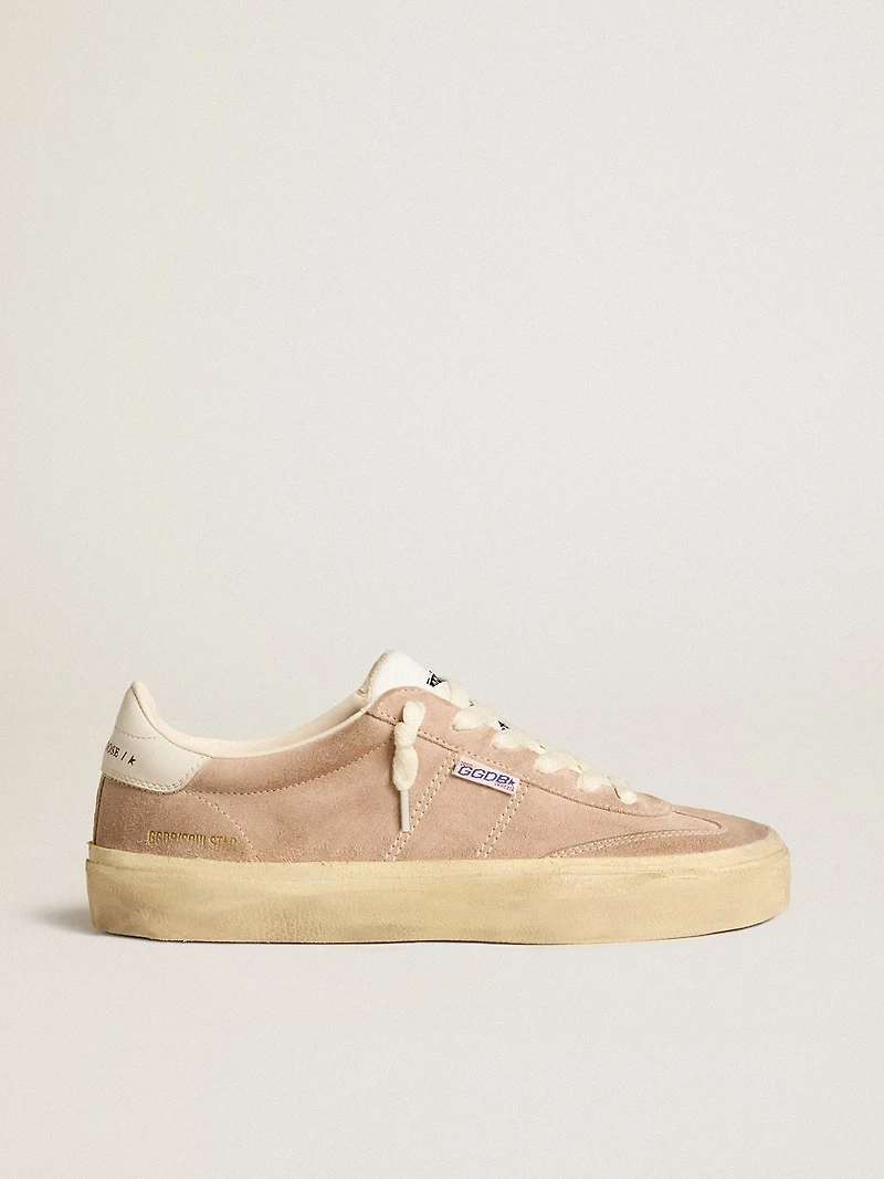 Women's Soul Star pink suede with milk-white leather heel tab