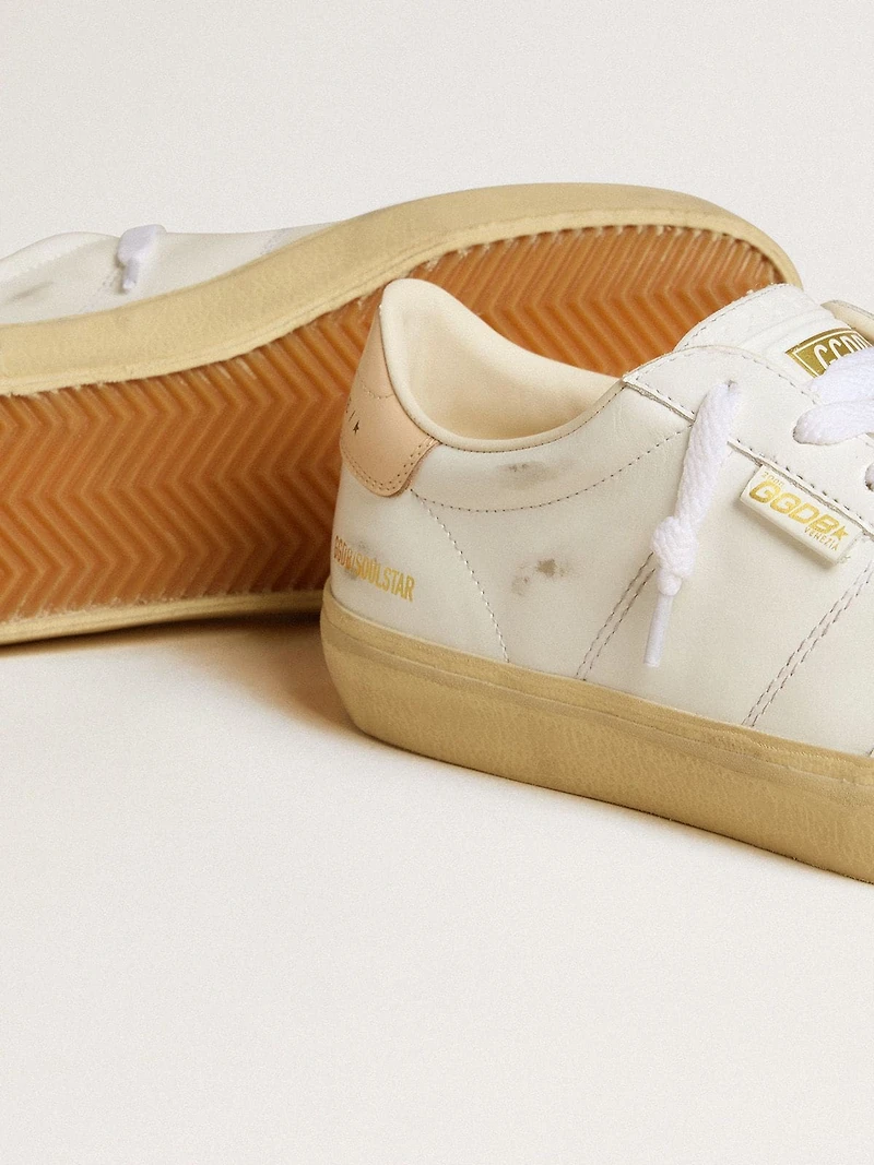 Women's Soul Star white leather with heel tab