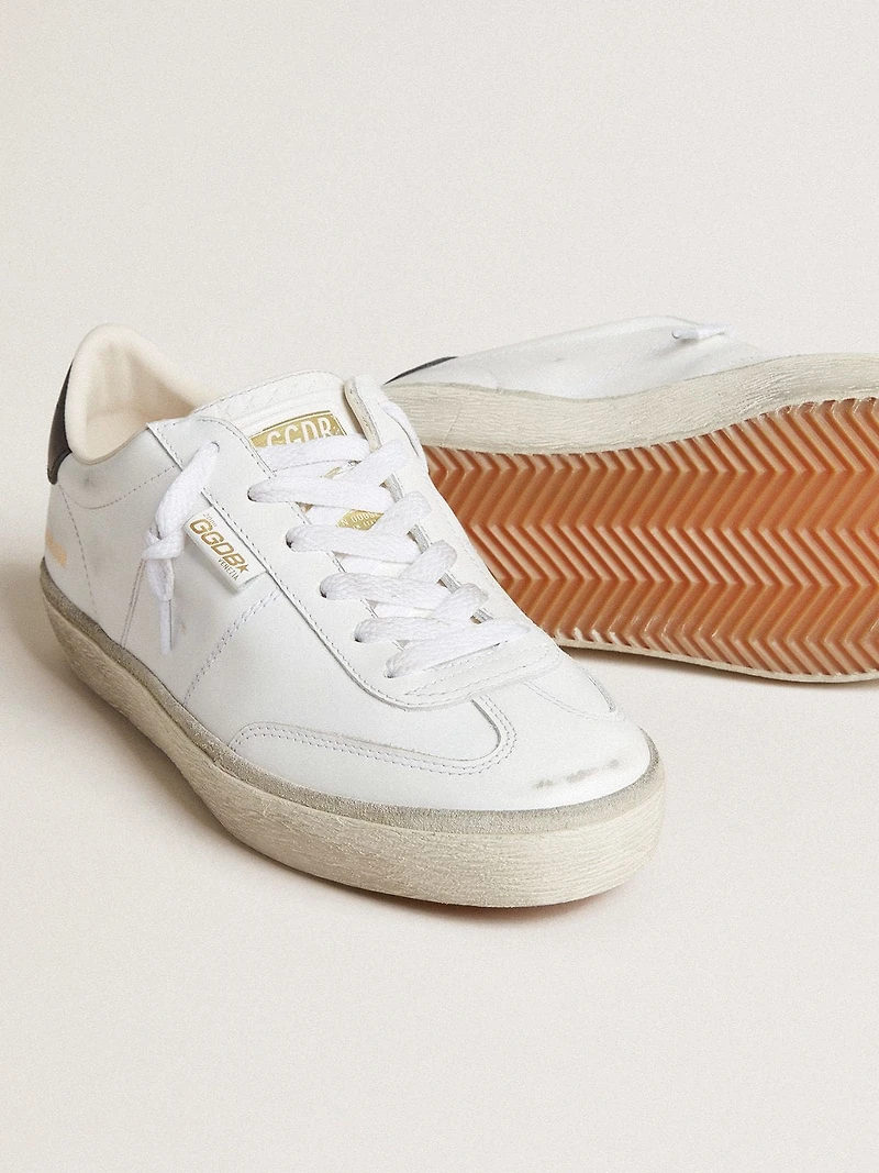 Women's Soul Star white leather with black heel tab