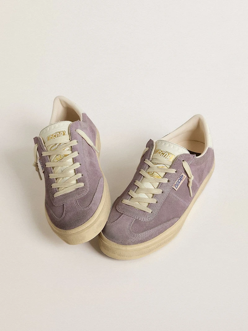 Women's Soul Star lilac suede with white leather heel tab