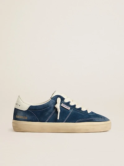 Women's Soul Star blue suede with white leather heel tab