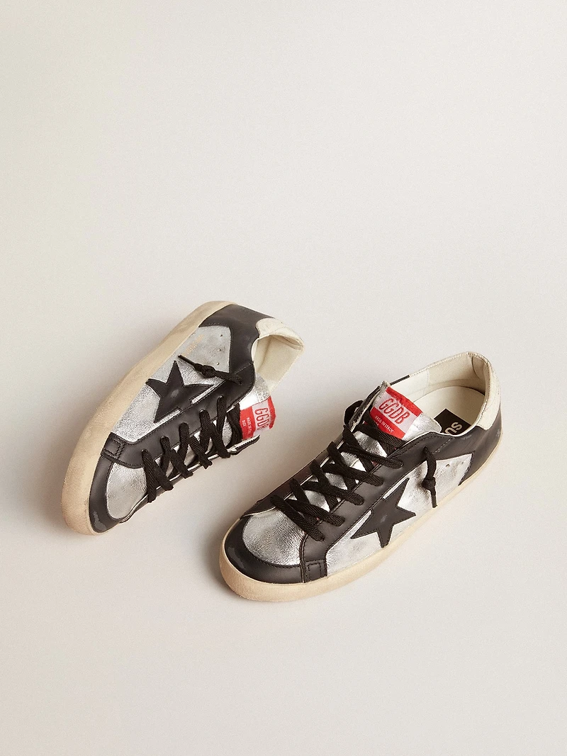 Super-Star LTD in metallic leather with black leather star and inserts
