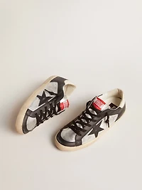Super-Star LTD in metallic leather with black leather star and inserts
