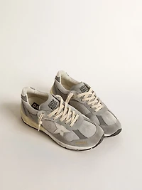 Women's Dad-Star suede and silver mesh with white leather star heel tab