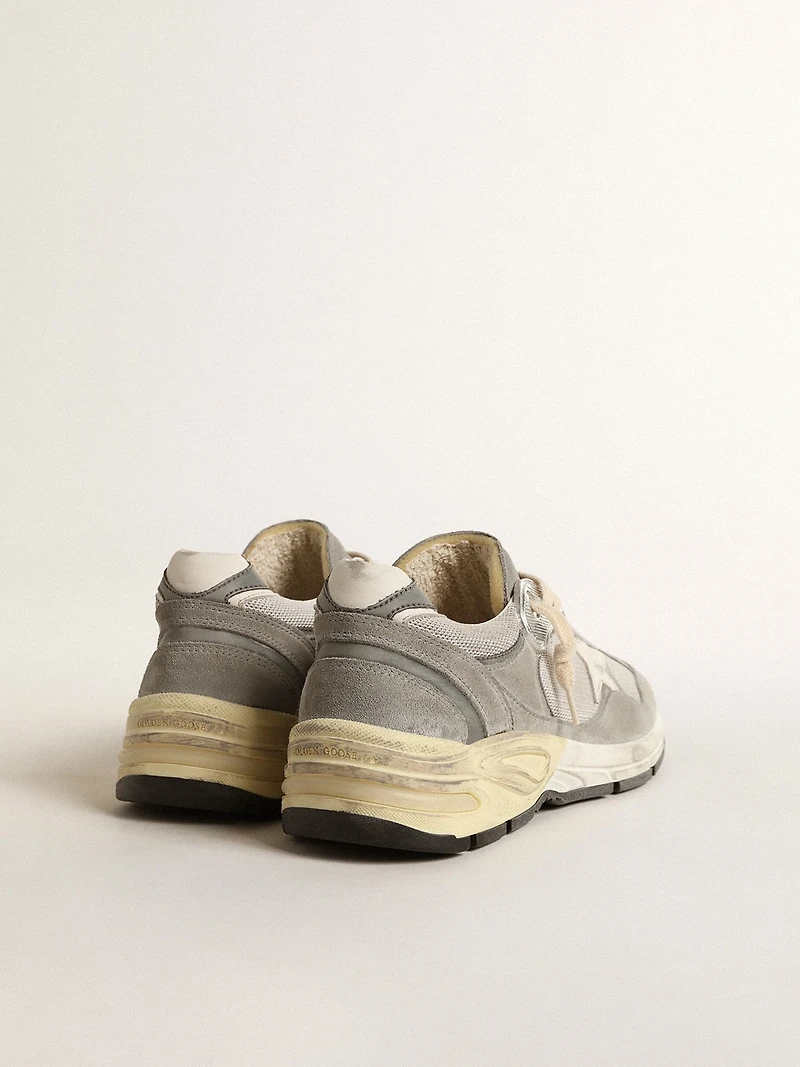 Women's Dad-Star suede and silver mesh with white leather star heel tab