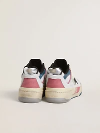 Women's Forty2 with black star and silver foiled leather heel tab