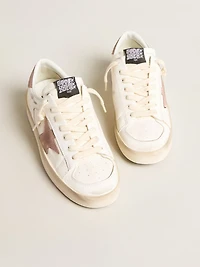 Stardan sneakers with pink textured leather star and heel tab