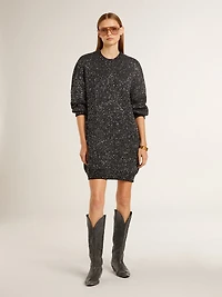 Women's Wish star boots black leather with embroidery